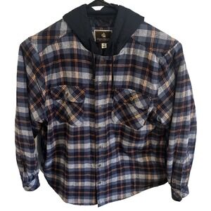 XXL Legendary Outfitters Plaid Hooded Quilted Lined Flannel Shirt Jacket